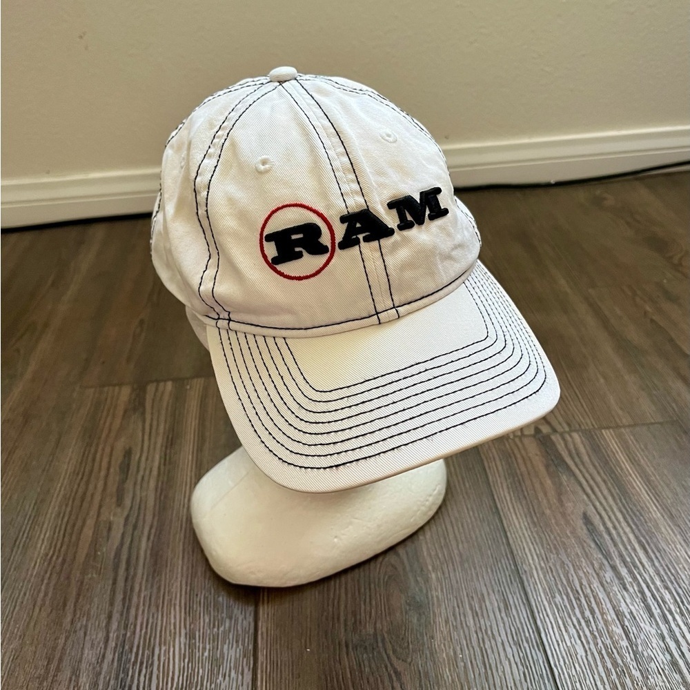 White RAM Logo Cap